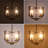 4-Light Modern Industrial Black & Gold Geometric Chandelier , Farmhouse Dining Room Dimmable Light Fixture/Chandelier for Kitchen Islands, Dining & Entryways-125490528-125490530