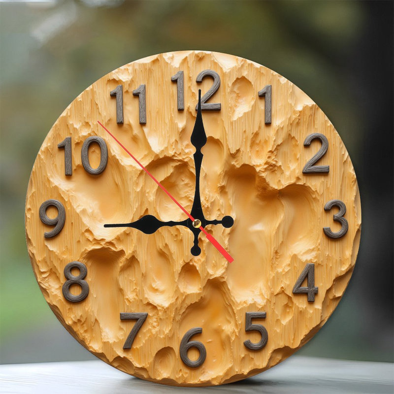 Horloge murale en bois