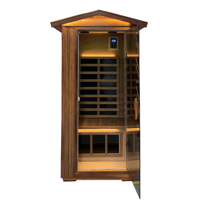 Red Cedar Single Outdoor Sauna Outdoor Indoor Wooden Sauna Room