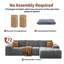 Canapé modulaire en flanelle 2 pièces Airica-237721897-237721895