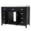 Meuble-lavabo 48 po avec lavabo, 2 portes et 8 tiroirs, système de fermeture en douceur, conception classique-350521617