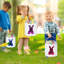 Easter Bunny Basket Bags For Kids, Sequin Rabbit Pattern Egg Basket Hunt Bags Personalized Canvas Cotton Bucket With Fluffy Tail For Easter Eggs, Candy, Gift (Purple)