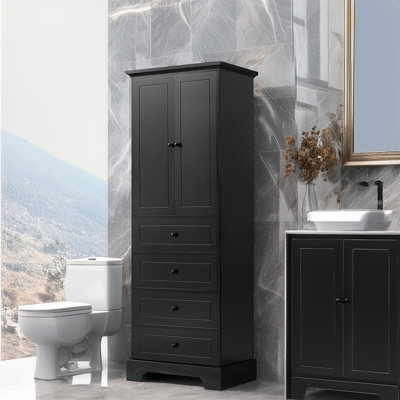 Apollina MDF Freestanding Bathroom Cabinet With Adjustable Shelf