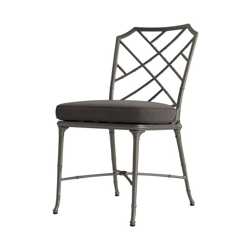 Outdoor Dining Side Chair, Brown, Fusion Charcoal, Mica