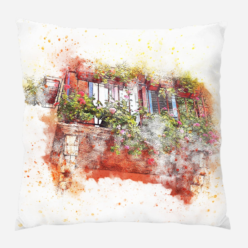 Coussin balcon Eason, Microsuède, Intérieur 