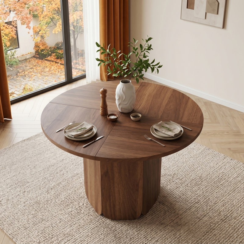 Dining Table, Oak Wood/Yellow