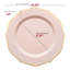 Pink with Gold Rim Round Blossom Disposable Plastic Dinnerware Value Set - 120 Sets