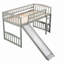 Lit mezzanine avec glissoire et échelle