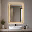 Miroir d'appoint à DEL à intensité variable, verre 36 x 24, meuble-lavabo moderne