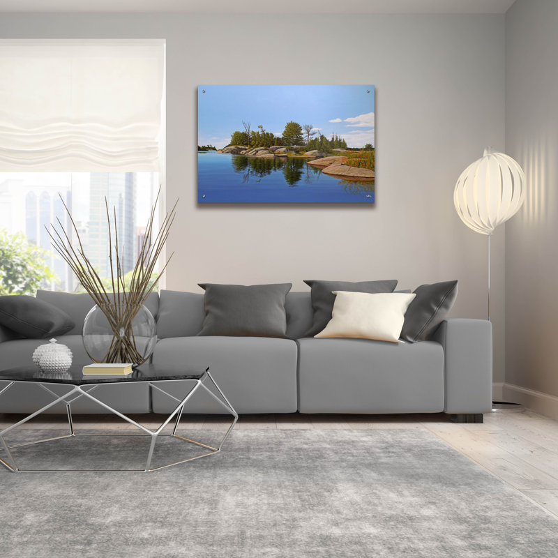  «Beyond The Rocks» par Kenneth M Kirsch, art mural en verre acrylique, 36 po x 24 po, H 24 po x l 36 po