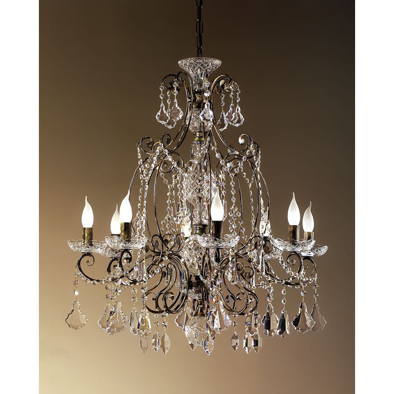 Lustre empire 8 lumières façon bougie