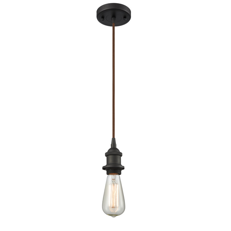 Luminaire suspendu à 1 lumière Naswith, Bronze huilé, Ampoule DEL 6 watts Vinage
