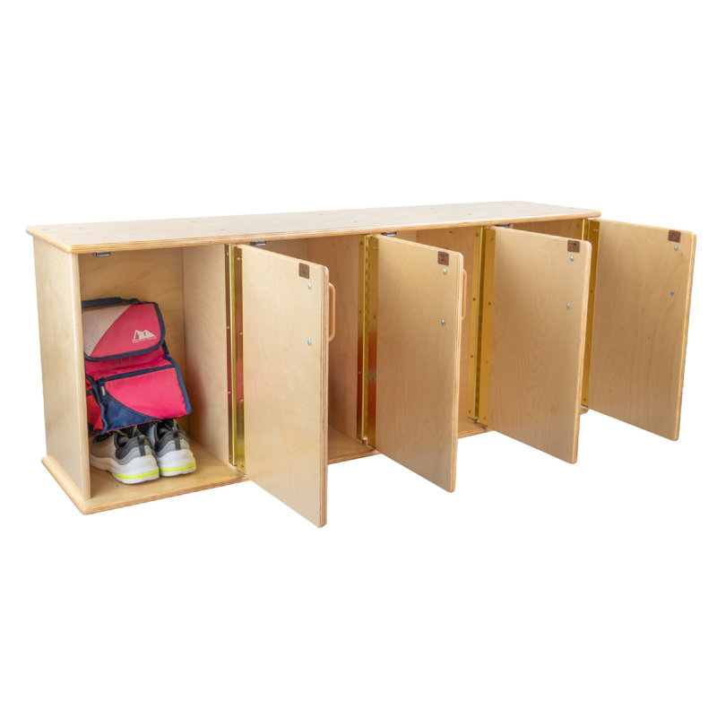 Contender Four-Section Stackable Lockers w/Doors, No
