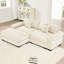 Canapé modulaire en forme de L 82,6 po avec velours côtelé doux, assise profonde, dossier large et ergonomique, 6 coussins, ajustement facile pour un canapé en velours côtelé surdimensionné, siège, conception, jet