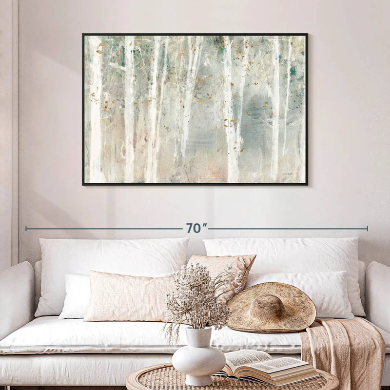 A Woodland Walk I, 46 po x 31 po, Cadre flottant noir