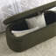 Banc de rangement rembourré en tissu avec repose-pieds de sécurité pour chambre à coucher Welike-846687020