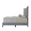 Grand lit en tissu gris Venacha