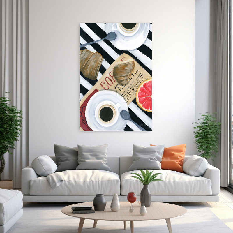 Espresso Time Contemporary Wall Art Print 1 Piece Wrapped Canvas Wall Art, 152.4cm H x 101.6cm W