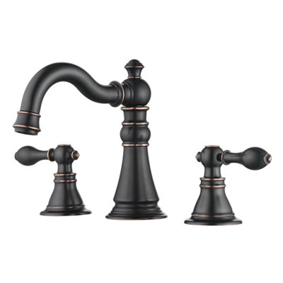 Signature Collection Two-Handle 6" to 10" Widespread Lavatory Bathroom Faucet with Drain Assembly - Oil Rubbed Bronze