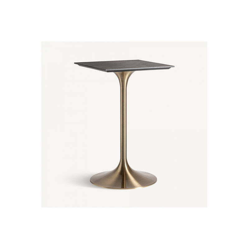 Ullaland Bar Table, Black, 41"H x 26"L x 26"W, Gold