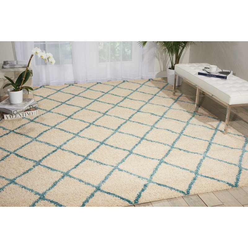 Tapis marocain à poils longs Rosetta, Rectangle 8 pi 2 po x 10 pi
