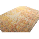 Distressed Homage Hand Knotted Wool Geometric Area Rug