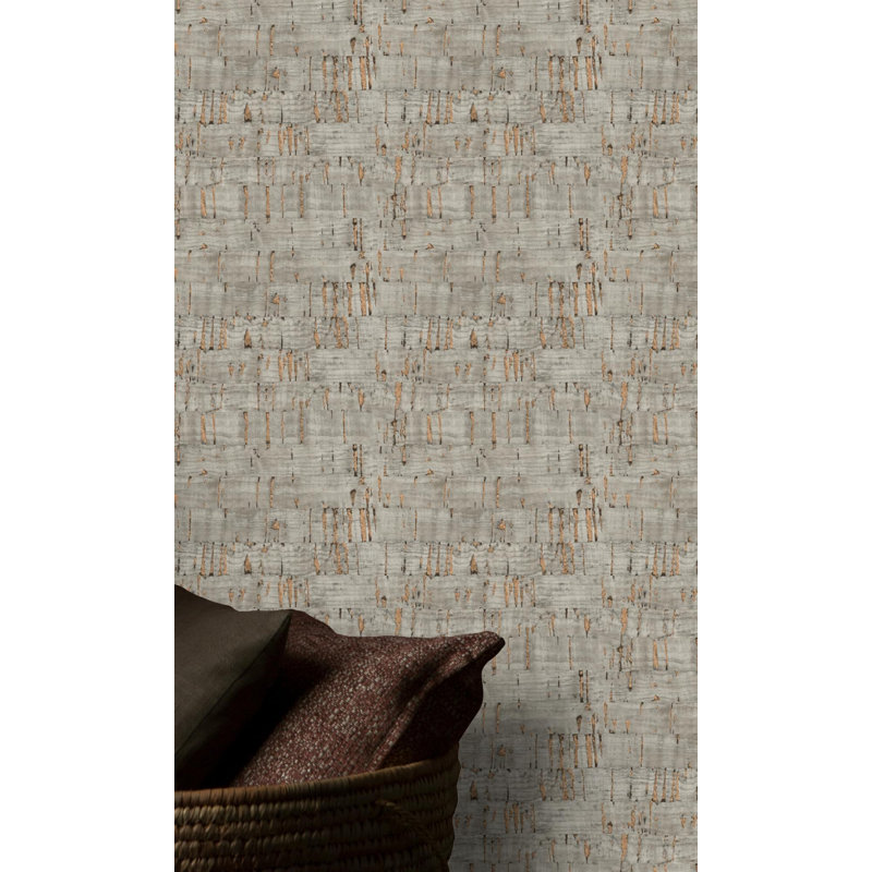 Papier peint abstrait, Taupe Suber
