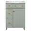 Armoire de salle de bain avec lavabo en céramique, 2 tiroirs et 1 porte-203876822