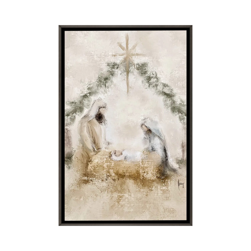 «Night Divine», reproduction d'art sur toile encadrée, H 60 po x l 40 po, Cadre flottant sans passe-partout, Gris