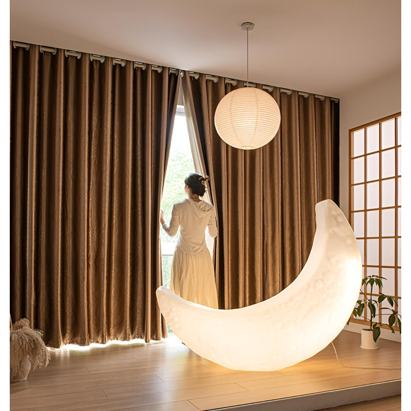 Aishah Room Darkening Curtain Single Panel, 78.74" W x 106.3" L