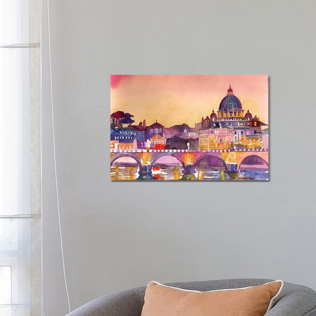 Rome by Maja Wronska - Wrapped Canvas Painting