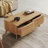Corrigan Studio Stylish Mamtha 2 Drawer Oak Wooden Coffee Table with Storage for Living Room Table