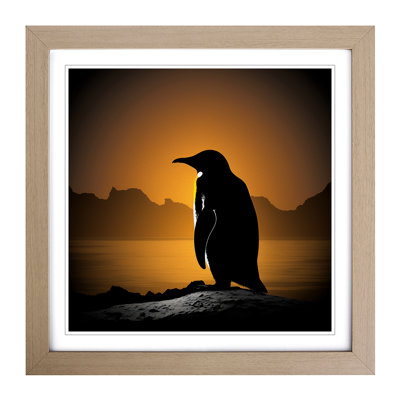 Penguin Silhouette - Framed Print
