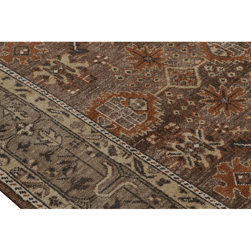 Oushak Handmade Oushak Wool Floral Area Rug, Rectangle 10' x 14'