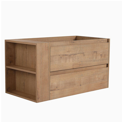 Coiffeuse murale de 36 pouces, tiroirs (seulement coiffeuse, sans lavabo)
