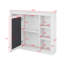 Armoire à pharmacie murale moderne avec miroir, solution de rangement élégante avec 6 tablettes ouvertes-1641343274