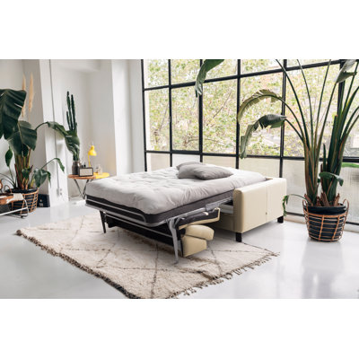 Najmul Genuine Leather Foldable Sofabed with Mattress