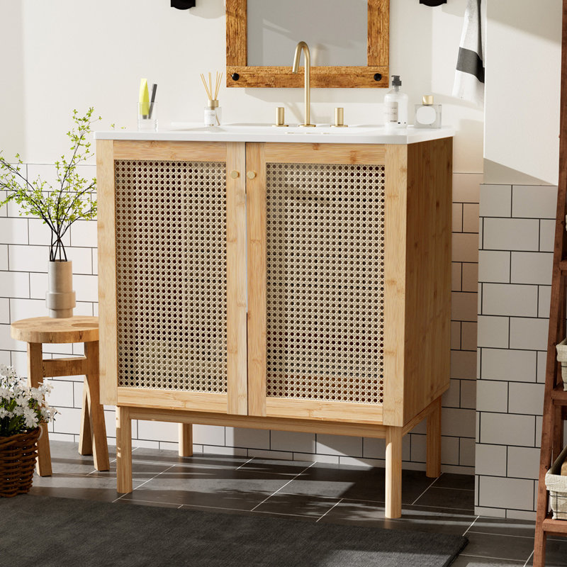 30'' Single Bathroom Vanity With Ceramic Top