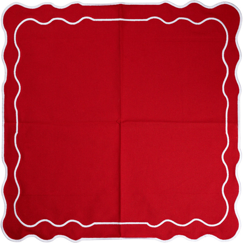 Napperon rouge, ensemble de 8