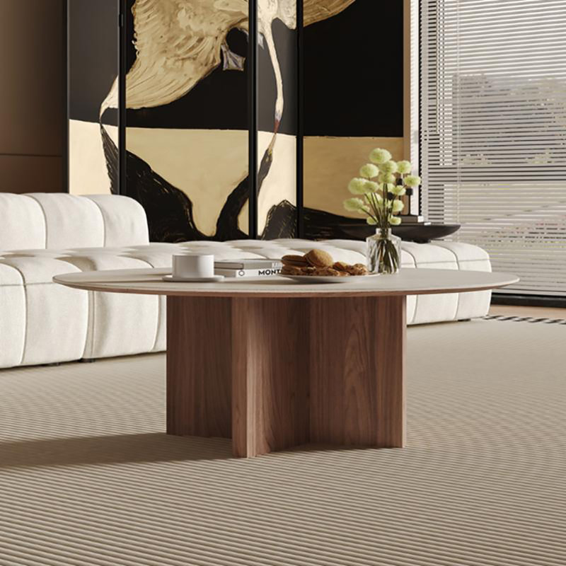 Table de bout Crame fraiche, H 15,7 po x L 35,4 po x l 35,4 po, Brun
