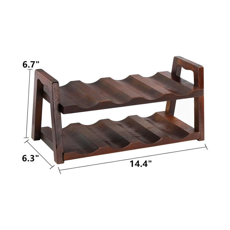 Trewet Tabletop Wine Bottle Rack Brown