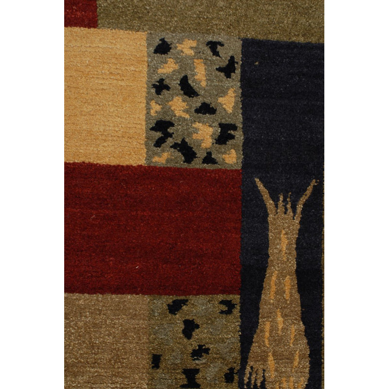Lagoon Wool Geometric Area Rug in Purple/Red, Rectangle 11' x 17'