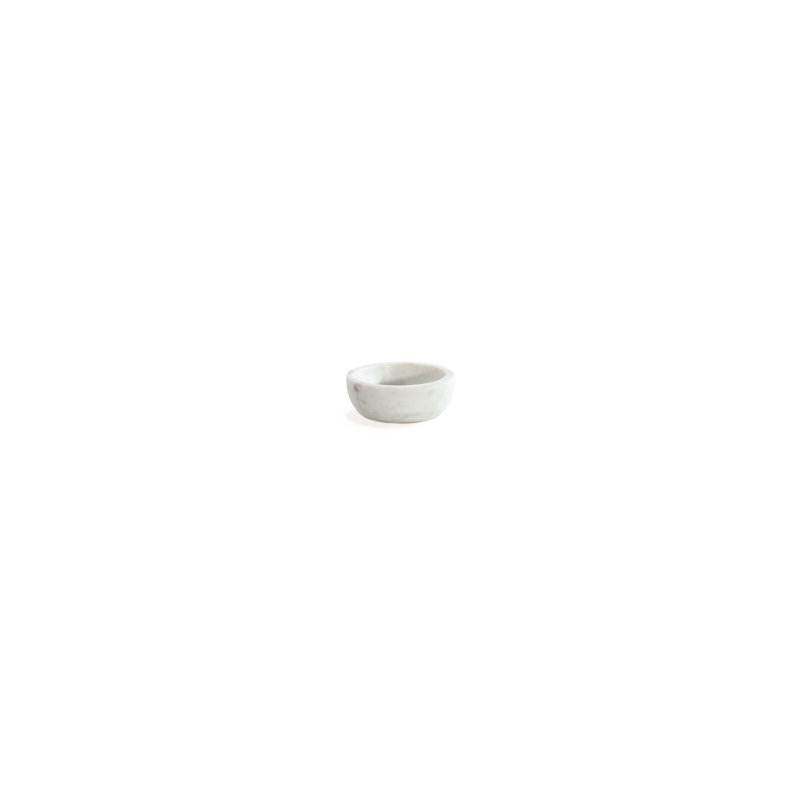Simple Marble Decorative Bowl, 2" H x 5" W x 5" D, White
