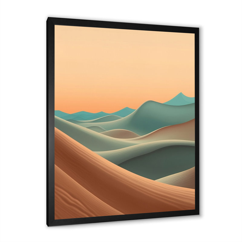Desert Sands I - paysages, impressions sur toile, H 40 po x l 30 po x P 1,5 po, Cadre simple noir