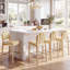 Tabouret de comptoir revêtu de lin 26,4 po avec cadre en bois massif Hyland (ensemble de 4)-131202832-131202834
