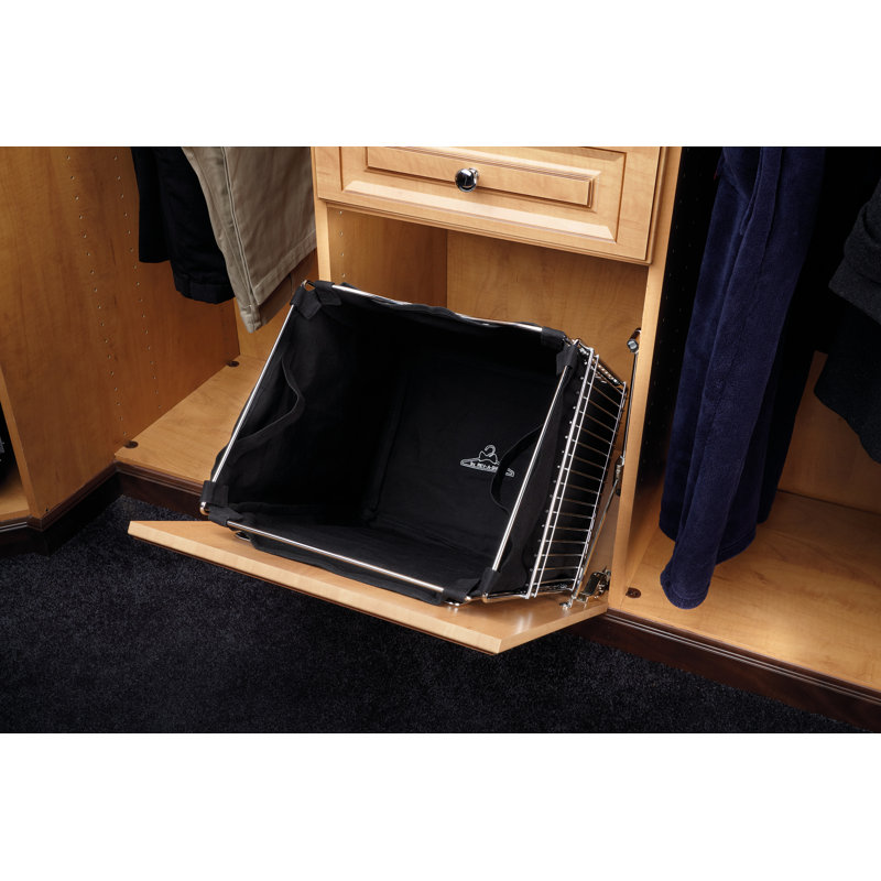 Chrome Collapsible Tilt-Out Wire Laundry Hamper Basket