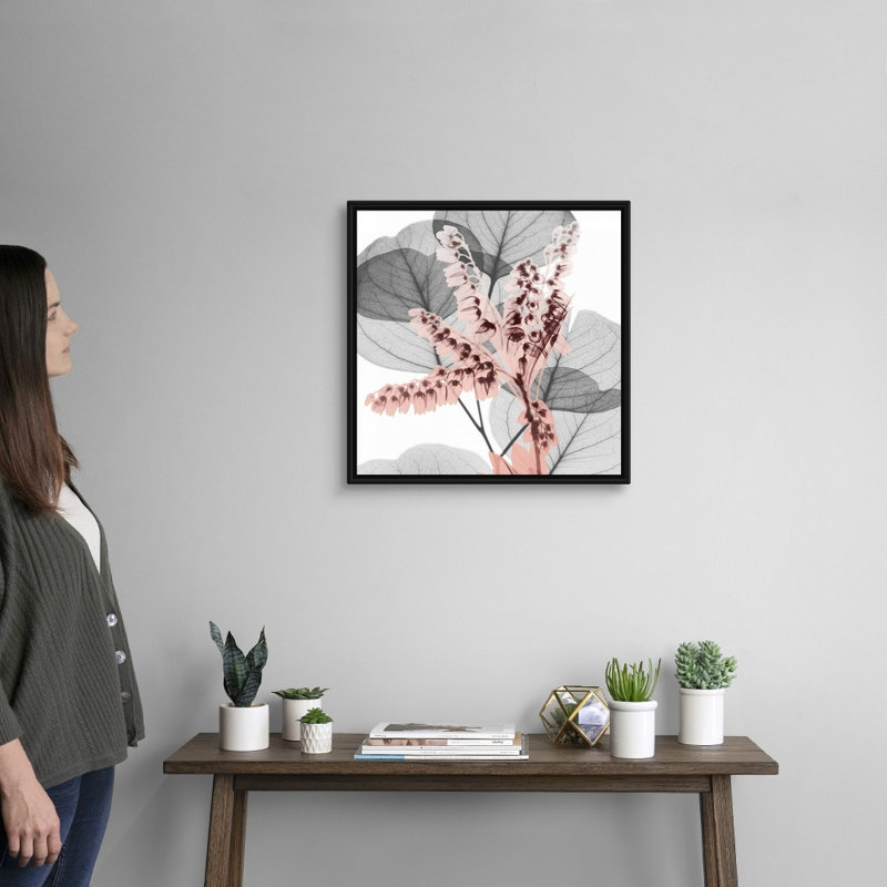 Reproduction d’art sur toile, "blush blush 1" par Albert Koetsier, Cadre noir, H 22 po x l 22 po x P 1,75 po