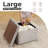 Cube Storage Ottoman,  Multi-Functional Footrest,Light Grey-1988488524-1988488527