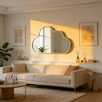 Miroir mural décoratif en forme de nuage