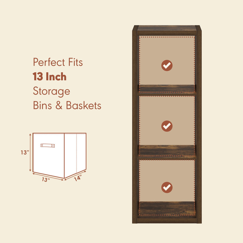 Cubicle 111.71cm H Media Shelves, Amber Pine
